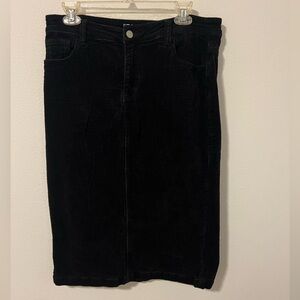 Black Corduroy Skirt